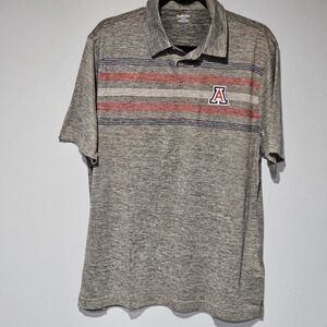 Captivating Men s‎ Arizona Wildcats Logo Polo Shirt Gray Heather Large